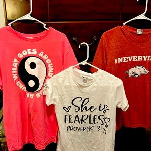 Variety of t-shirts